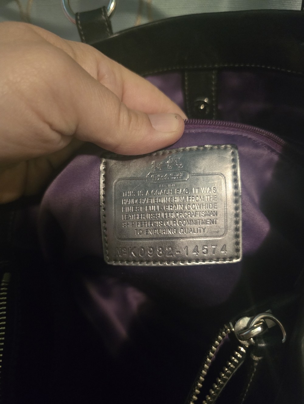 Coach Madison Collection Ashley Sofia Black Pebbled Leather Purse Satchel 14574 - Picture 8 of 12